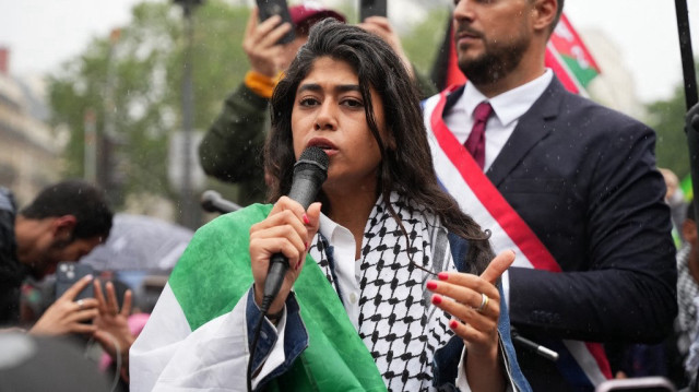 L'eurodéputée franco-palestinienne de LFI, Rima Hassan.