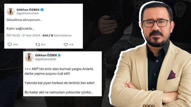 Sosyal medya hesabından gözaltına alındığını açıklamıştı. Gökhan Özbek'in gözaltı nedeni ortaya çıktı.