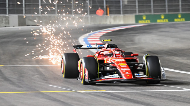 Ferrari takımı pilotu Carlos Sainz'in aracı