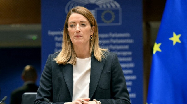 La présidente du Parlement européen, Roberta Metsola, à Bruxelles, le 19 novembre 2024.