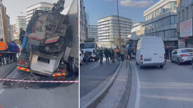 Yol geçici olarak trafiğe kapatıldı.