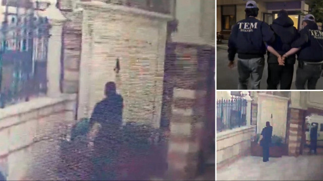 İsmailağa Camisi'nin avlusunda havaya ateş açtıktan sonra kaçan şüpheli yakalandı.