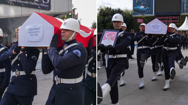 İstanbul'da trafik kazasına müdahale ederken şehit olan polis için tören düzenlendi.