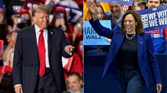 L'ancien président des États-Unis et candidat républicain, Donald Trump et la vice-présidente américaine et candidate démocrate à l'élection présidentielle, Kamala Harris.