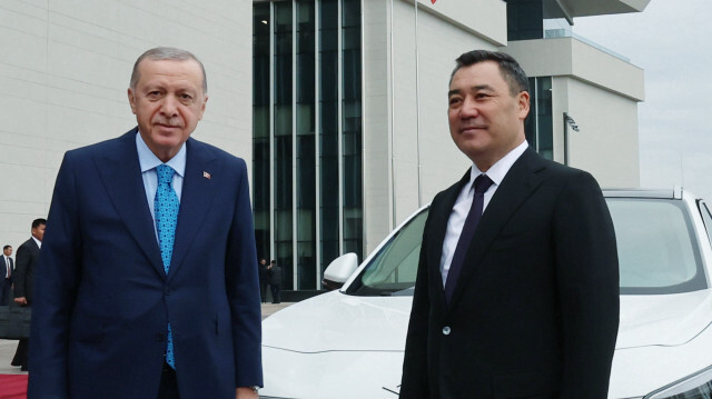 Cumhurbaşkanı Erdoğan ve Kırgızistan Cumhurbaşkanı Caparov
