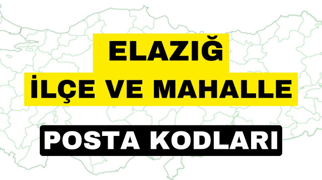 Elazığ posta kodu