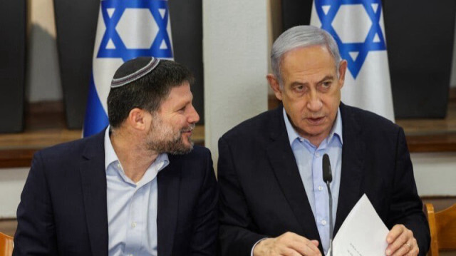 Le ministre des Finances d'Israël Bezalel Smotrich et le Premier ministre israélien, Benjamin Netanyahu.