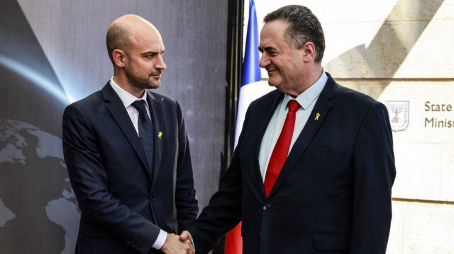 Le ministre des Affaires étrangères de France, et son homologue israélien Israël Katz avant une réunion à Jérusalem, le 7 novembre 2024. 