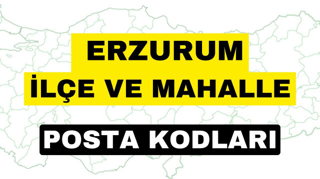 Erzurum posta kodları