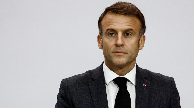 Le président français Emmanuel Macron prononce un discours lors d'une cérémonie marquant le 80e anniversaire de la libération de Strasbourg, au Palais universitaire de Strasbourg, dans l'est de la France, le 23 novembre 2024.