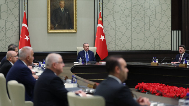 Le Président turc, Recep Tayyip Erdogan, lors de la réunion du cabinet au complexe présidentiel d'Ankara, en Turkiye, le 09 décembre 2024.