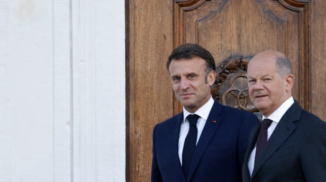 Le président français Emmanuel Macron et le chancelier allemand, Olaf Scholz.