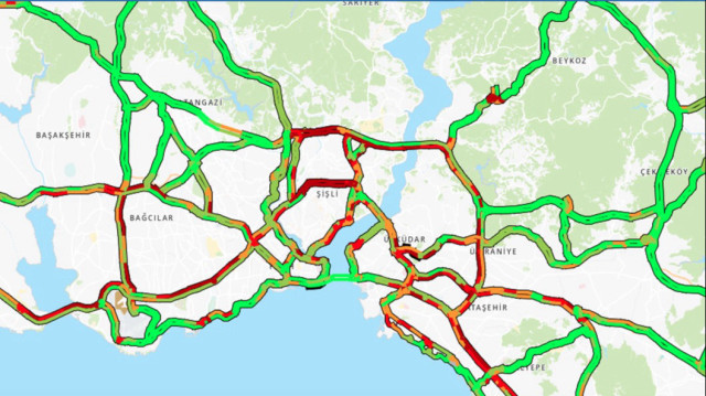 İstanbul trafik yoğunluğu haritası