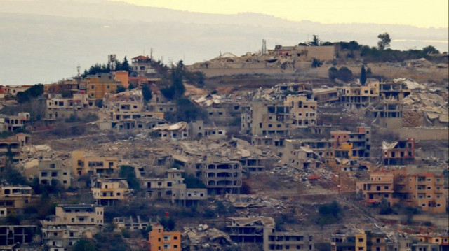 Après le retrait de l'armée d'occupation, les destructions à Khiam au Liban.