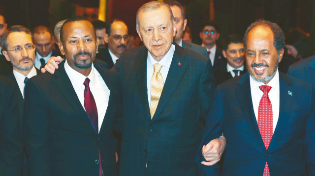 Abiy Ahmed - Recep Tayyip Erdoğan - Hasan Şeyh Mahmud