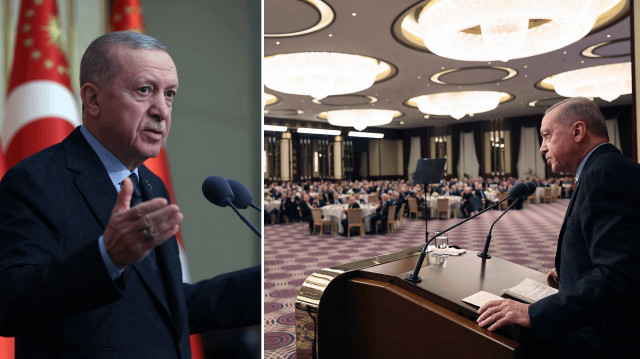 Cumhurbaşkanı Recep Tayyip Erdoğan, Cumhurbaşkanlığı Külliyesi'nde düzenlenen "Türkiye Yüzyılı'nın Emektarları" programına katılarak konuşma yaptı.