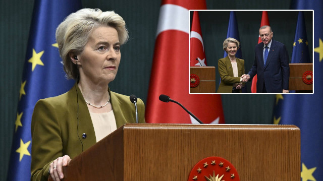 AB Komisyonu Başkanı Ursula von der Leyen Cumhurbaşkanlığı Külliyesi'nde Cumhurbaşkanı Recep Tayyip Erdoğan ile görüştü