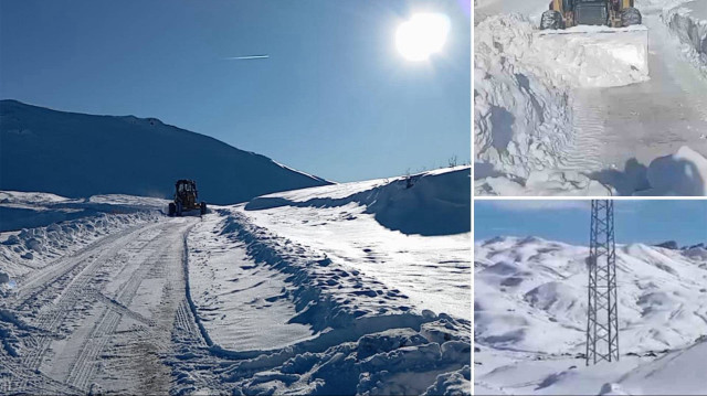 Kar kalınlığı 1 metreye ulaştı: 38 kilometrelik yolu açmak için ekipler seferber oldu