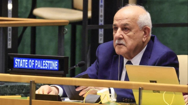 L'envoyé palestinien auprès de l'ONU, Riyad Mansour.