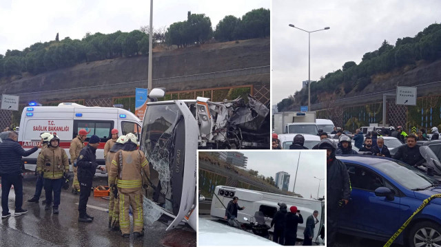 Kartal istikameti trafiğe kapatıldı.