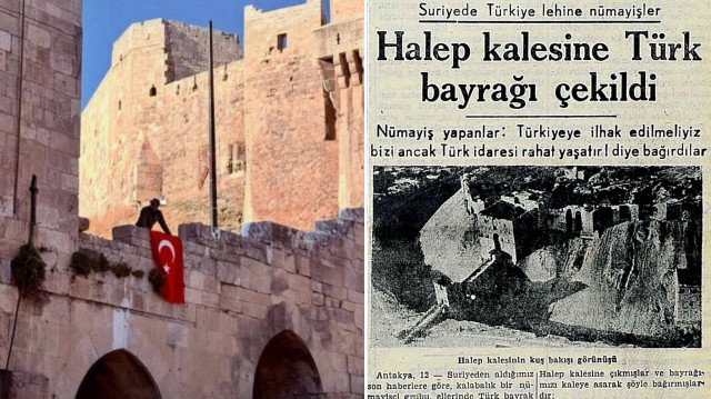 Halep Kalesi'ne Türk bayrağı asıldı, tıpkı 76 yıl önce istenen gibi...