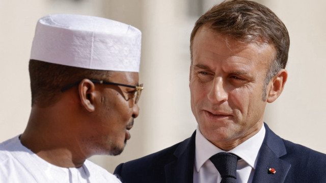 Le Président tchadien, Mahamat Idriss Déby Itno, et le Président français, Emmanuel Macron.