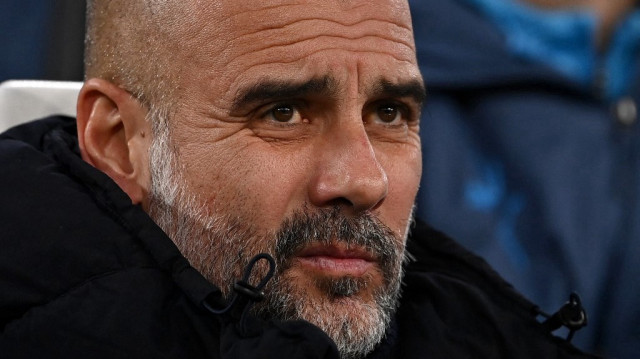 L'entraîneur espagnol de Manchester City, Pep Guardiola, lors de la 6e journée de la Ligue des champions entre la Juventus et Manchester City au stade Allianz de Turin, le 11 décembre 2024.