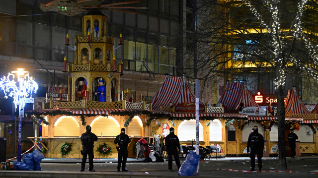 Le marché de Nöel de Magdeburg, frappé par un attentat terroriste, le 20 décembre 2024.