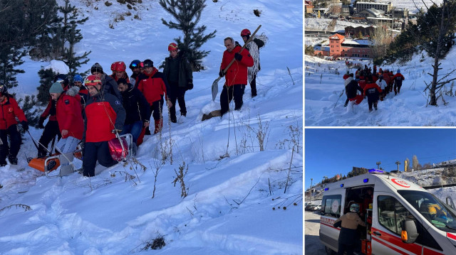 Ekipler, çığ altında kalan sporculara ulaşarak ilk müdahalede bulundu.