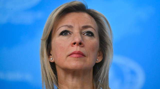 La porte-parole du ministère russe des Affaires étrangères, Maria Zakharova, assiste à la conférence de presse annuelle de fin d'année du ministre des Affaires étrangères, Sergei Lavrov, à Moscou, le 18 janvier 2024.