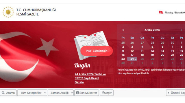 Resmi Gazete kararları