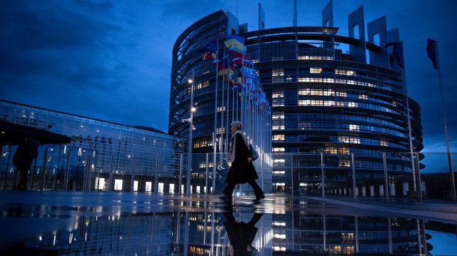 Le bâtiment du Parlement européen à Strasbourg, dans l'est de la France, le 19 décembre 2024.