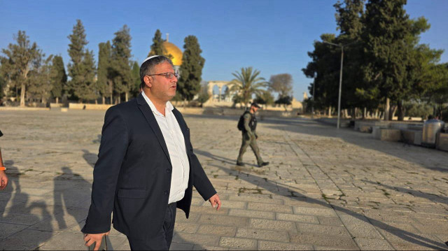 Le ministre extrémiste israélien Itamar Ben Gvir sur l'esplanade des mosquées d'Al Aqsa, le 26 décembre 2024.