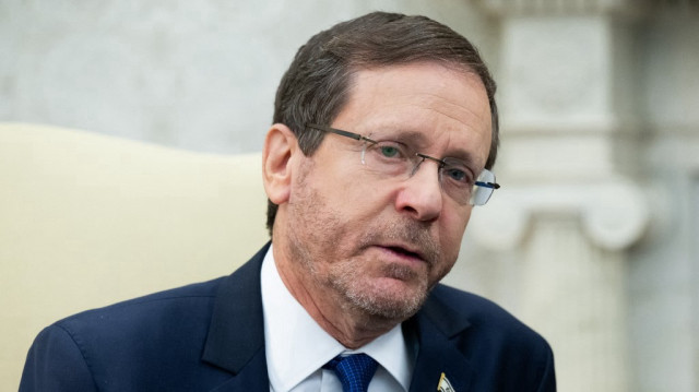 Le président israélien Isaac Herzog lors d'une rencontre avec le président américain Joe Biden dans le bureau ovale de la Maison-Blanche à Washington, le 12 novembre 2024.  