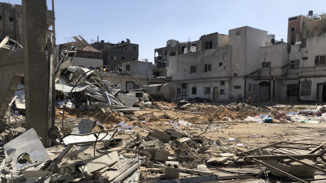 Bâtiments en ruine à Beyt Lahya, dans la bande de Gaza, le 25 décembre 2024.