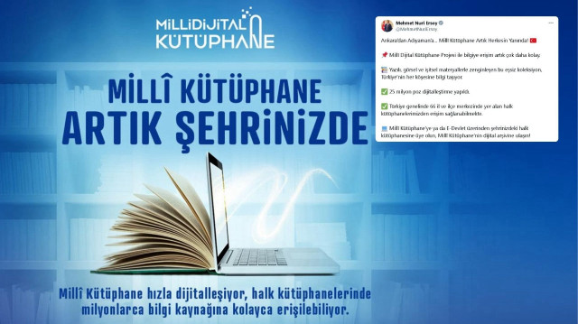 Kültür ve Turizm Bakanlığı tarafından başlatılan Milli Dijital Kütüphane Projesi'nde sona gelindi.