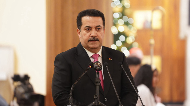 Le Premier ministre irakien, Mohammed Shia' Al-Sudani, lors de la messe de la veille de Noël à la cathédrale latine Saint-Joseph à Bagdad, Irak, le 24 décembre 2024.