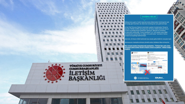 İletişim Başkanlığı, sosyal medyada Türkiye'den İsrail'e gemi gittiği yönündeki iddiaları yalanladı.