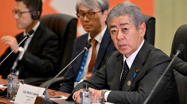 Le ministre japonais des Affaires étrangères, Takeshi Iwaya.