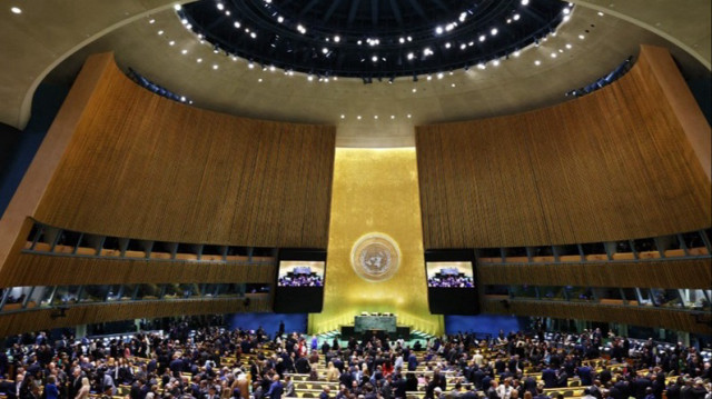 L'Assemblée générale des Nations Unies à New York aux États-Unis.