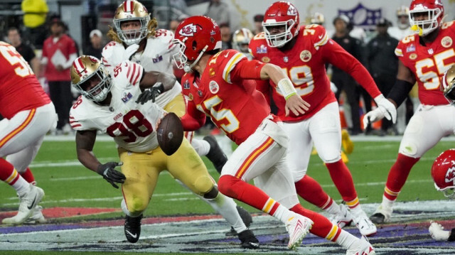 Super Bowl LVIII entre les Chiefs de Kansas City et les 49ers de San Francisco au Allegiant Stadium de Las Vegas, Nevada, le 11 février 2024.