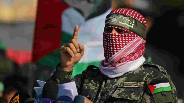 Le porte-parole des Brigades Al-Qassam, la branche militaire du Hamas, Abu Ubayda.