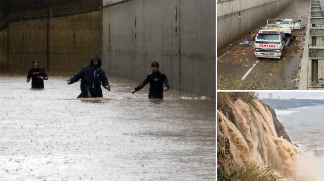Antalya'da dün gece başlayan sağanak yağışın neden olduğu sel felaketi sonucunda, birçok mahalle sular altında kaldı.