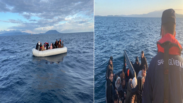 İzmir açıklarında düzensiz göçmen operasyonu : Çok sayıdan göçmen kurtarıldı 