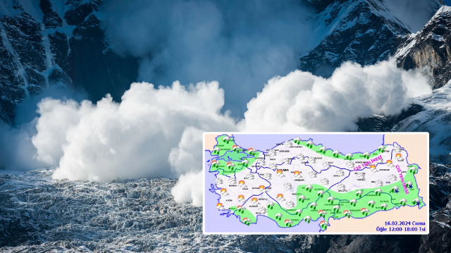  Doğu Karadeniz’in yüksekleri ile Doğu Anadolu’nun doğusunda yüksek kar örtüsüne sahip eğimli bölgelerde çığ riski uyarısı.