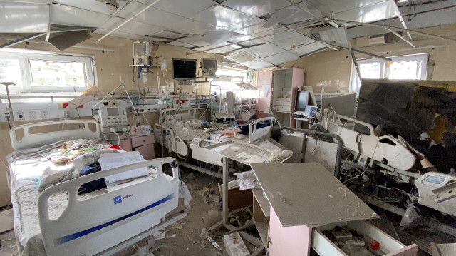 Nasır Hastanesi, İsrail askerlerinin bölgeden çekilmesinin ardından görüntülendi.