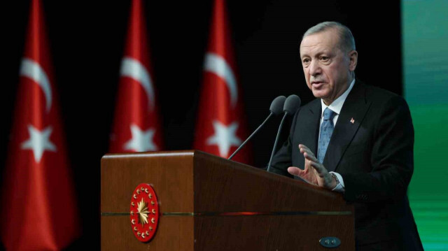 Le président turc, Recep Tayyip Erdogan, lors de la cérémonie organisée pour l'académie de l'administration religieuse, à Ankara, le 1 février 2024.