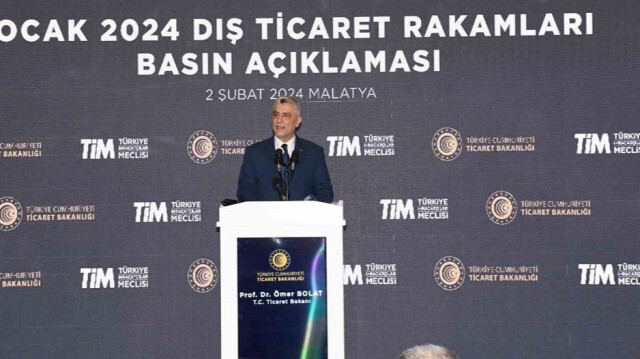 Le ministre turc du Commerce, Ömer Bolat à Malatya en Turkiye, le 02 février 2024.