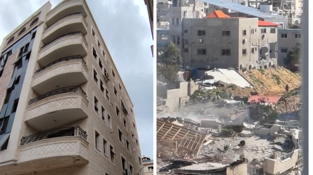 Les bureaux d'Enabel, l'agence belge de développement, à Gaza bombardés et détruits par les frappes de l'armée d'occupation israélienne.