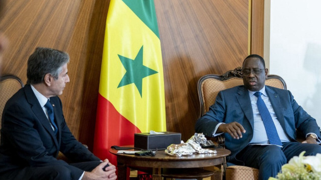 Le Sécrétaire d'Etat américain Antony Blinken et le Président sénégalais Macky Sall, à Dakar au Sénégal, le 20 novembre 2021.